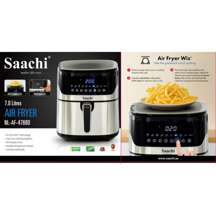 سرخ کن بدون روغن ترازو دار ساچی مدل NL-AF4788 ظرفیت ۷ لیتر