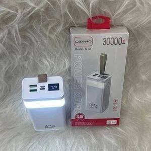 پاوربانک LEVINO مدل N-50 ظرفیت ۳۰ هزار میلیآمپر