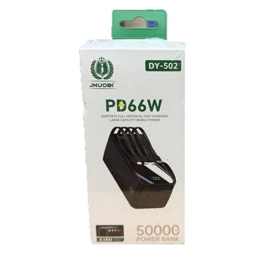 پاوربانک 50000 ملی آمپر JNUOBI DY502 با 4 کابل خروجی
