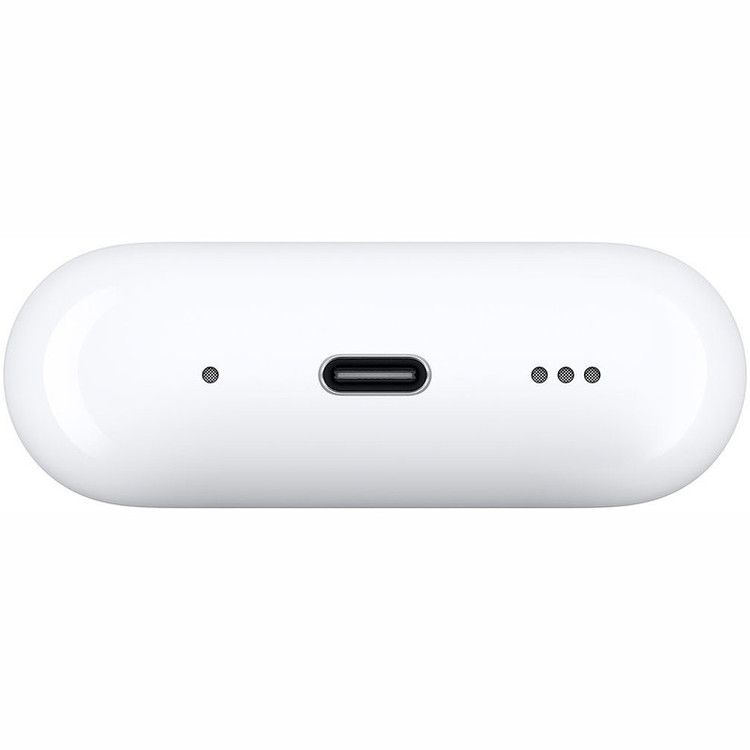 هدفون بلوتوثی اپل مدل AirPods Pro 2nd Generation با نویز کنسلینگ فعال (ANC)، نویز کنسلینگ میکروفون (ENC)، درگاه شارژ USB Type-C، با قابلیت شارژ بیسیم، دارای میکروفون دوگانه از نوع Beamforming، مقاومت در برابر رطوبت و عرق