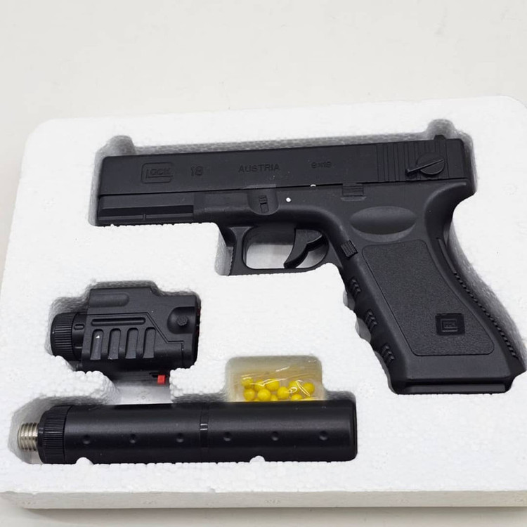 ست تفنگ بازی مدل کلت لیزردار metal p-180